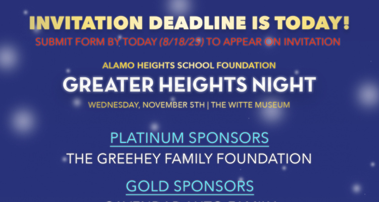 Invitation Print Deadline for GHN today!