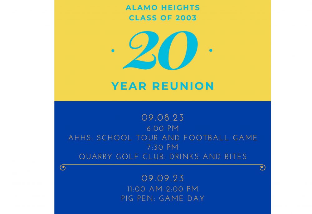 Class of 2003: 20th Reunion