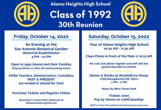Class of 1992: 30th Reunion