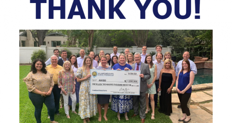 Heights Happenings: $1.2 MILLION TO AHISD! THANK YOU!