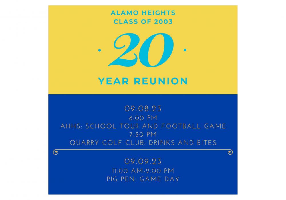 Class of 2003: 20th Reunion