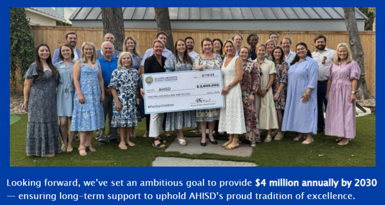 $2 MILLION TO AHISD! THANK YOU, DONORS!
