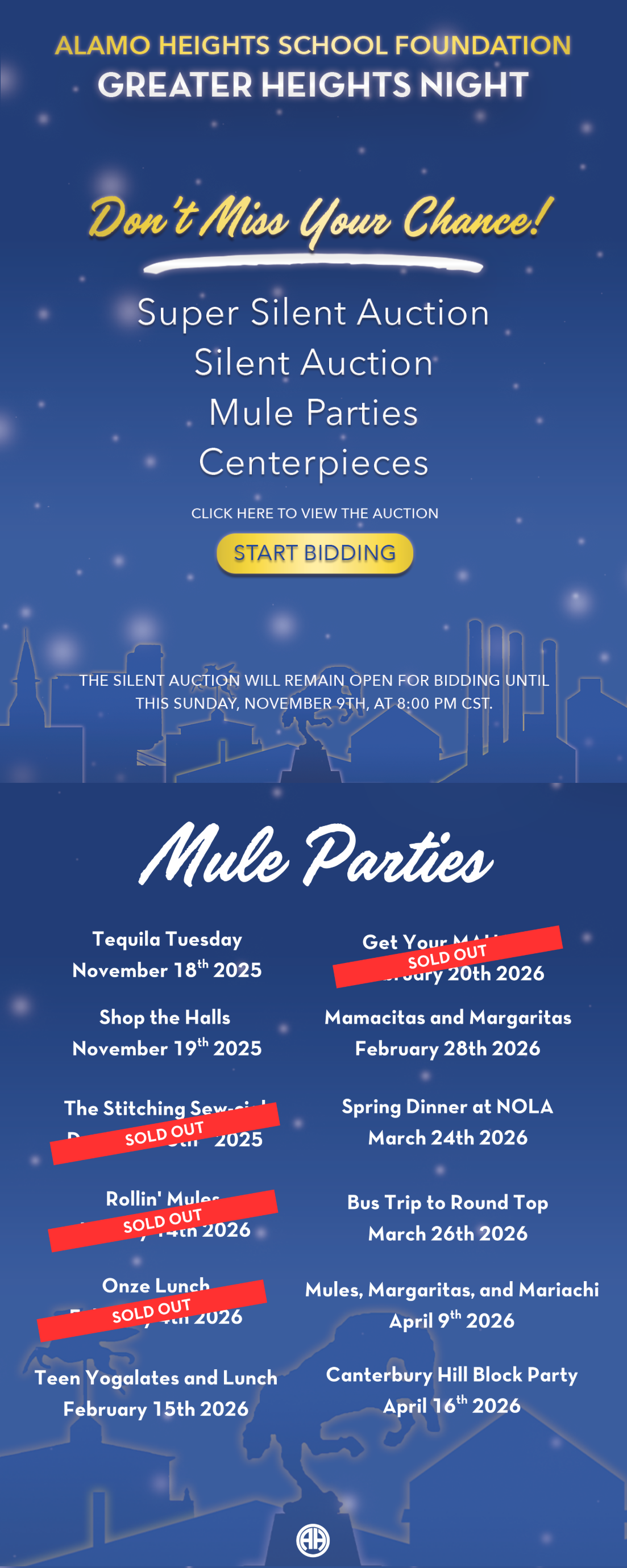 Greater Heights Night - Silent Auction