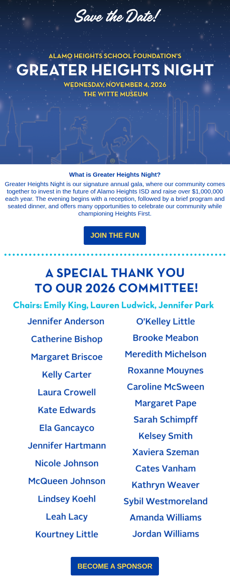 Greater Heights Night November 4, 2026