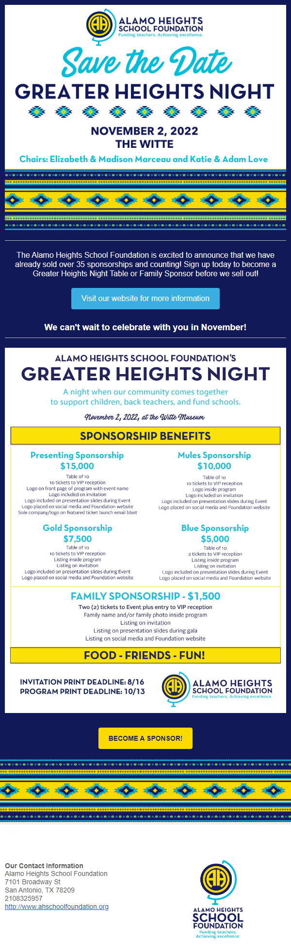 Heights happenings - Become a 2022 GHN Sponsor!