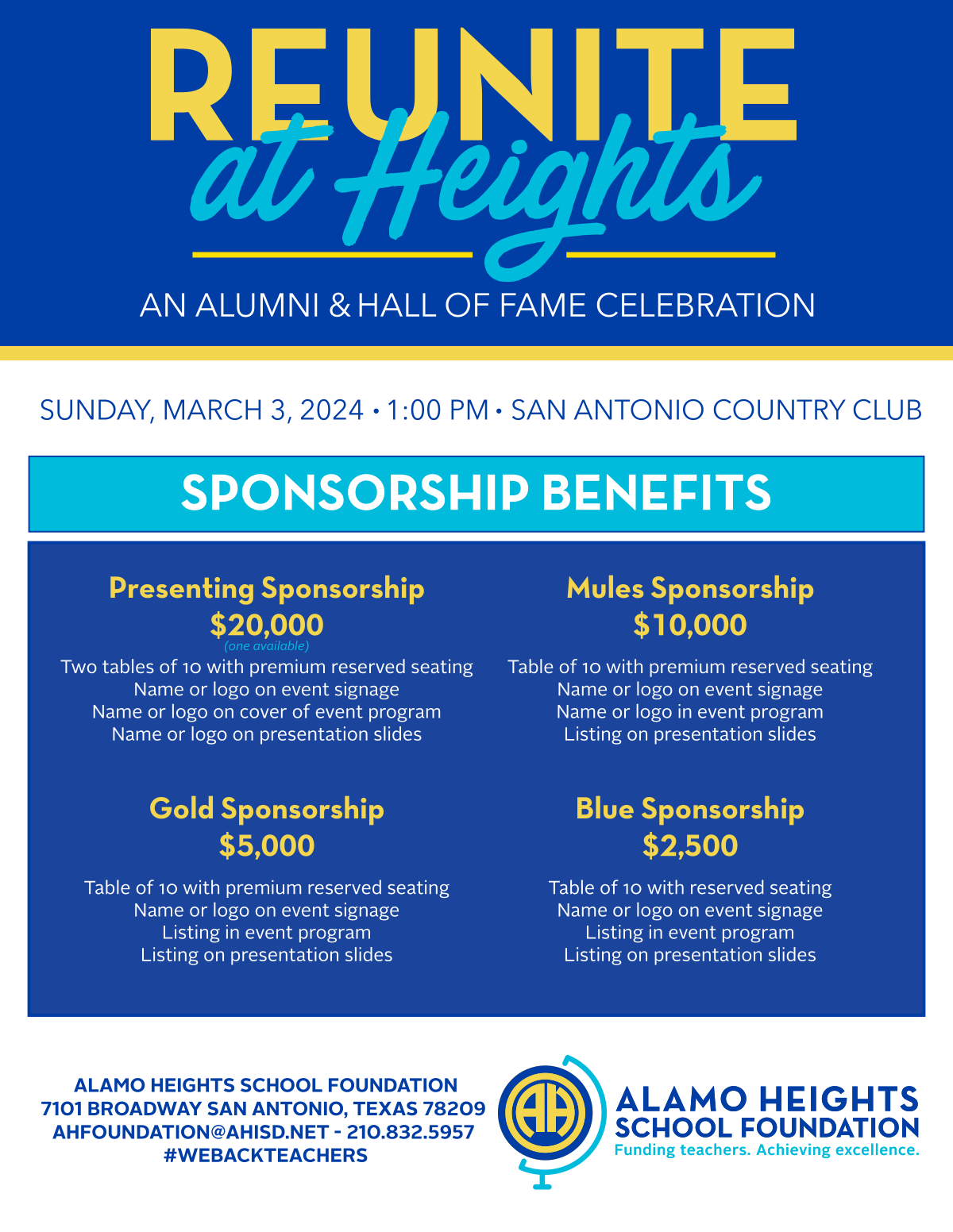 R@H Sponsorship Benefits 2024