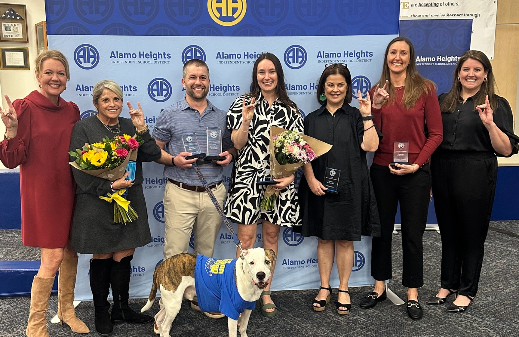 The five 2026 Campus Teachers of the Year at their recognition ceremony